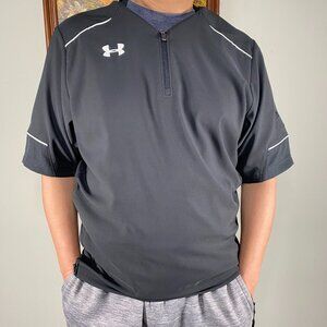 Under Armour LOOSE FIT Shirt Top Men's Small Black American Auto Auction Logo